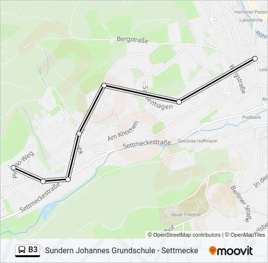 B3 Bus Line Map