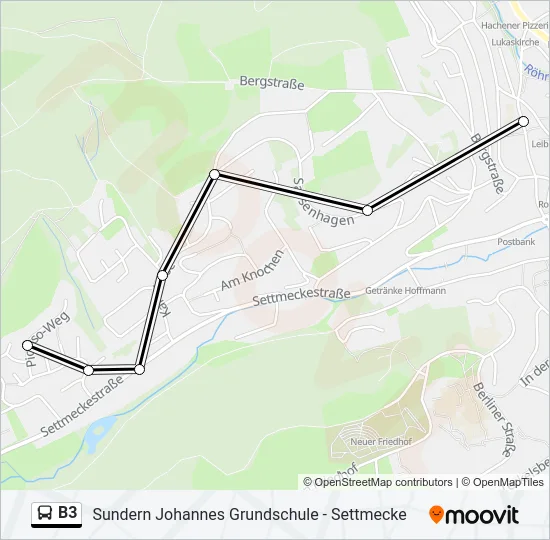 B3 Bus Line Map