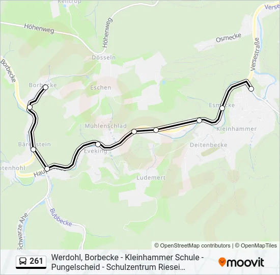261 Bus Line Map