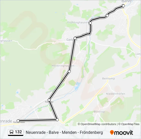 132 Bus Line Map