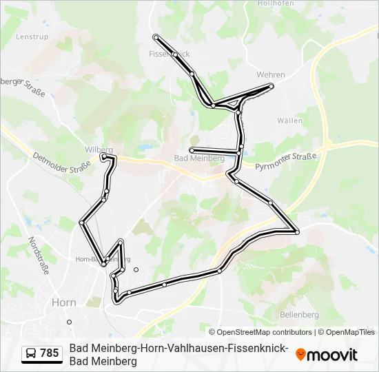 785 Bus Line Map