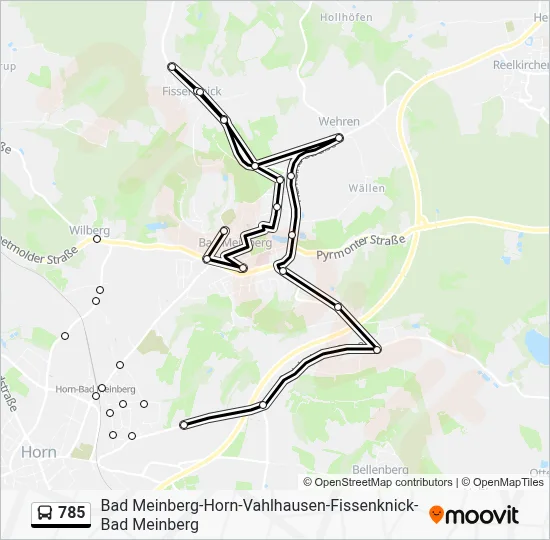 785 Bus Line Map
