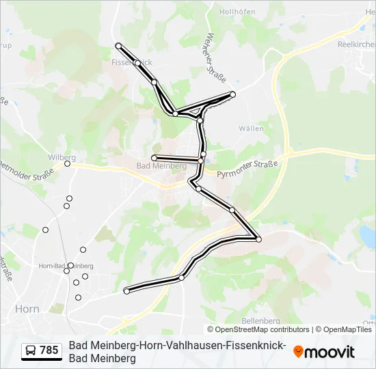 785 Bus Line Map