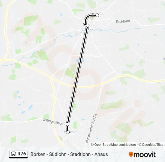 R76 Bus Line Map