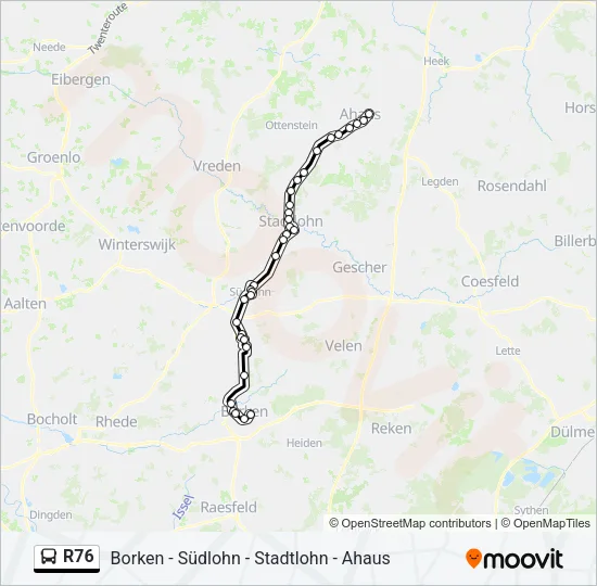 R76 Bus Line Map