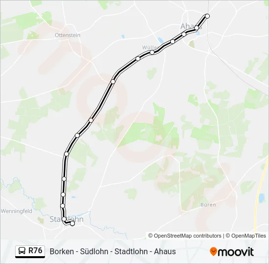 R76 Bus Line Map