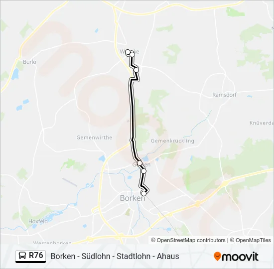 R76 Bus Line Map