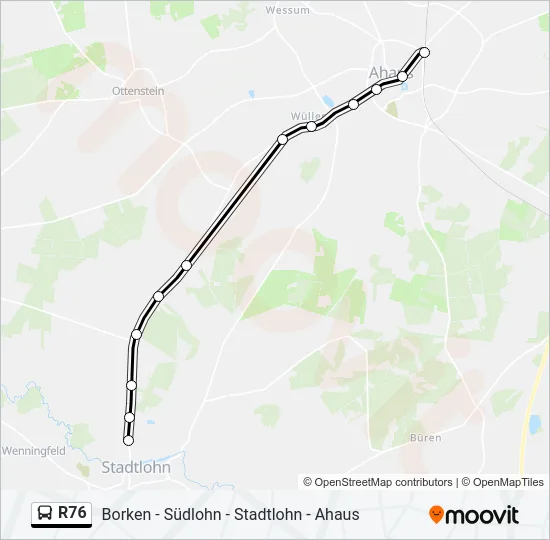 R76 Bus Line Map
