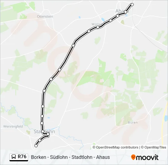 R76 Bus Line Map