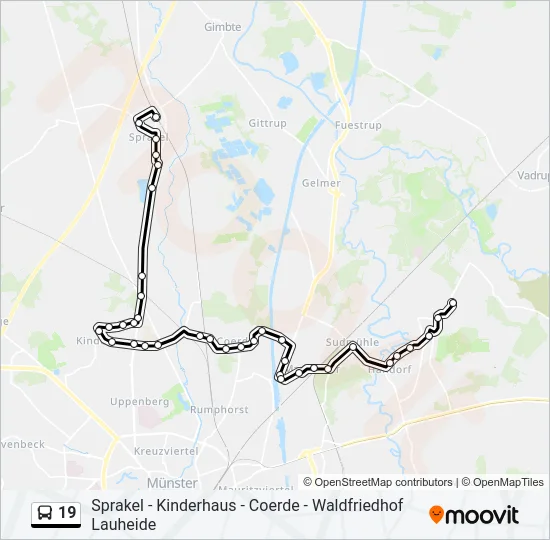 19 Bus Line Map