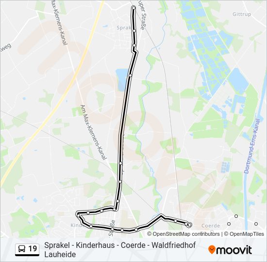 Автобус 19: карта маршрута