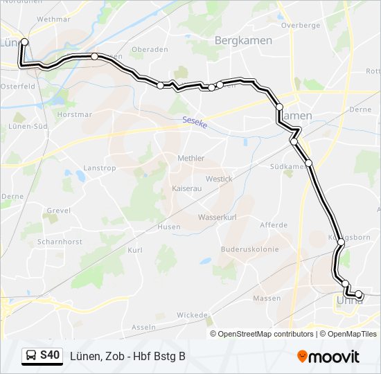 s40 Route: Schedules, Stops & Maps - Lünen, Zob - Hbf Bstg B (Updated)