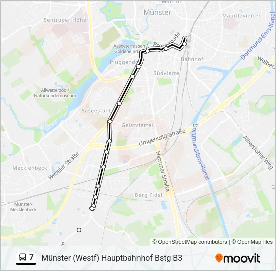 7 Bus Line Map