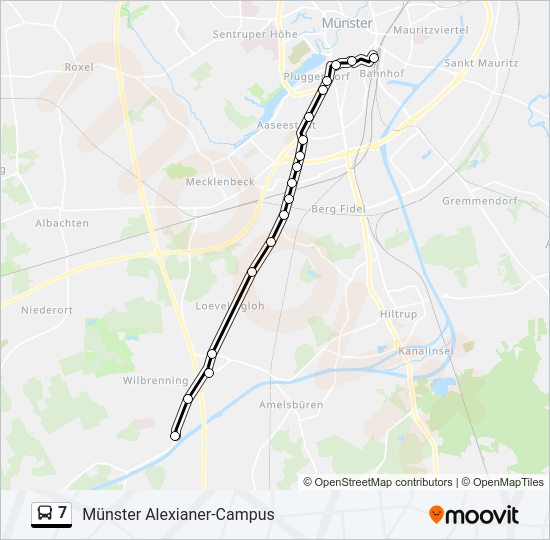Автобус 7: карта маршрута