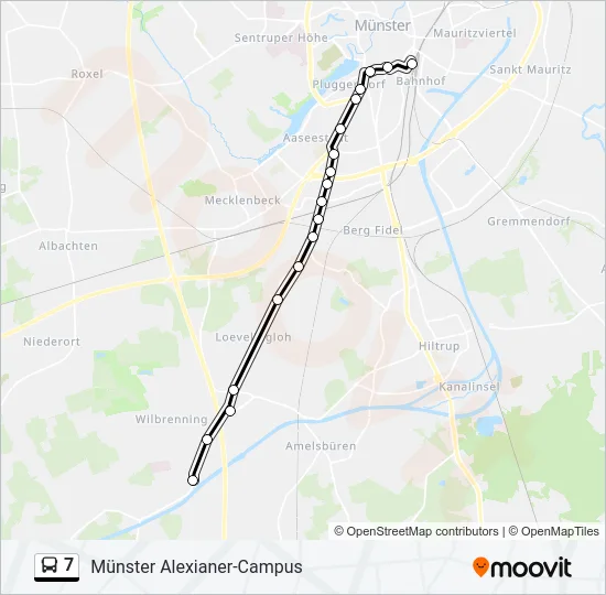 7 Bus Line Map