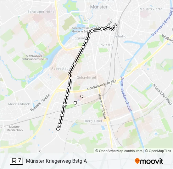 7 Bus Line Map