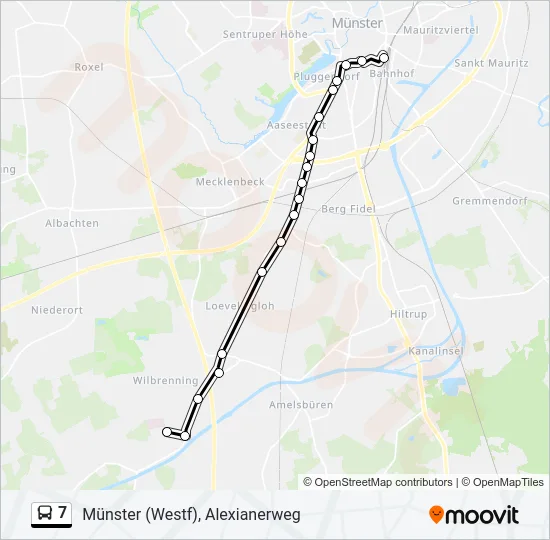 7 Bus Line Map