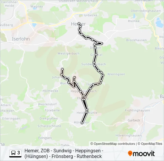 3 Bus Line Map