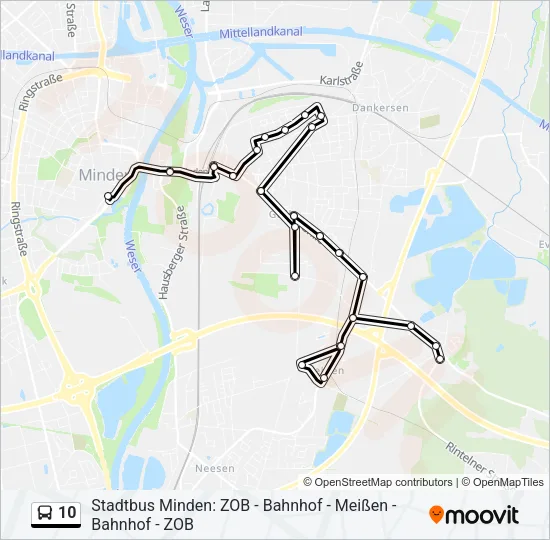 10 Bus Line Map