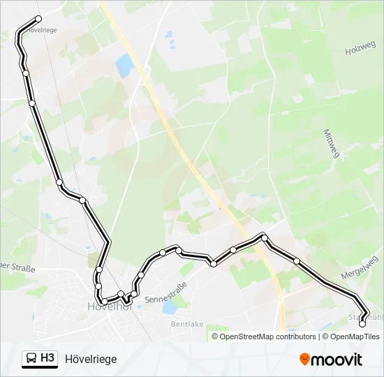 H3 Bus Line Map