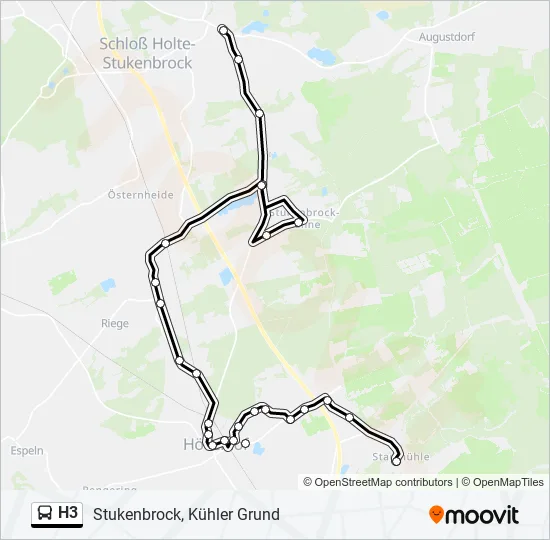 H3 Bus Line Map