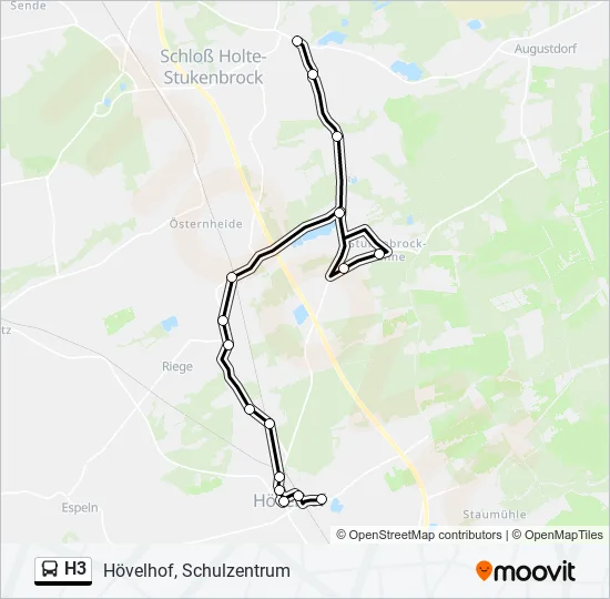 H3 Bus Line Map