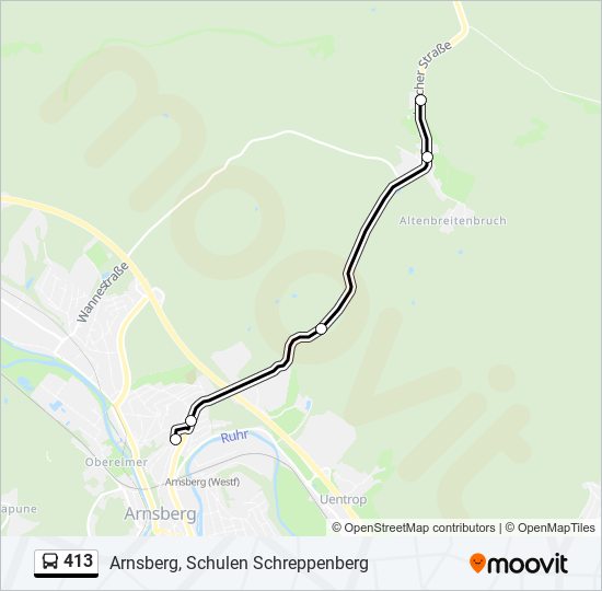 413 Route: Schedules, Stops & Maps - Arnsberg, Schulen Schreppenberg ...