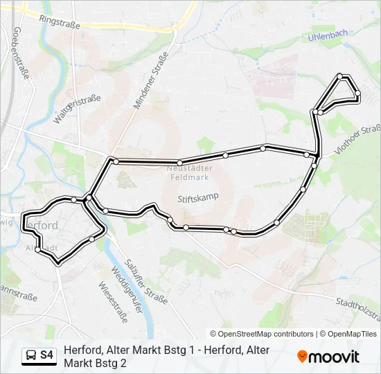 S4 Bus Line Map