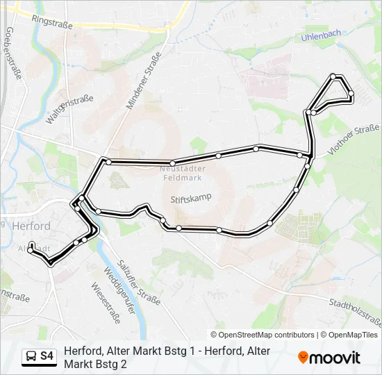 S4 Bus Line Map