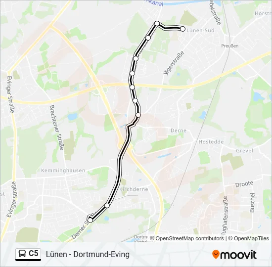 C5 Bus Line Map