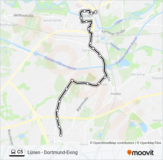 C5 Bus Line Map