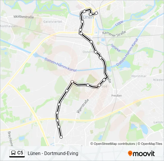 C5 Bus Line Map