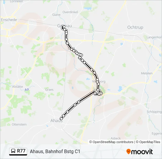 R77 Bus Line Map