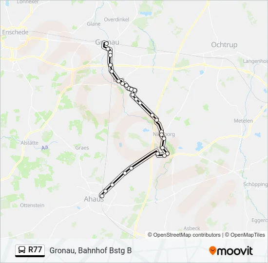 R77 Bus Line Map
