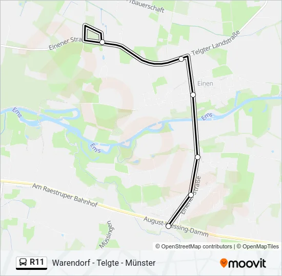 R11 Bus Line Map