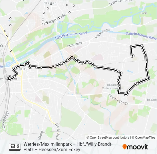 6 Bus Line Map
