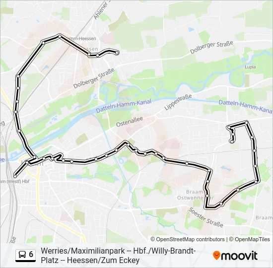 6 Bus Line Map
