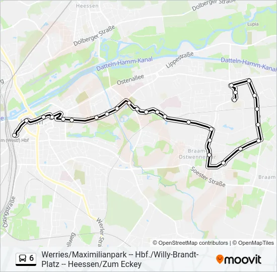 6 Bus Line Map