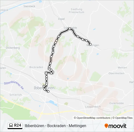 R24 Bus Line Map
