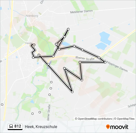 812 Bus Line Map