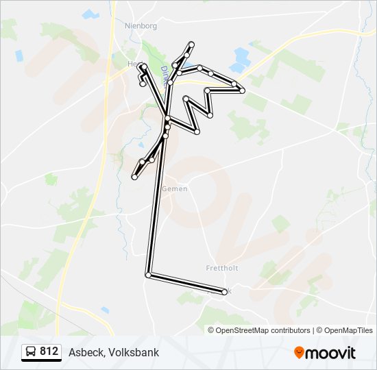 812 bus Line Map