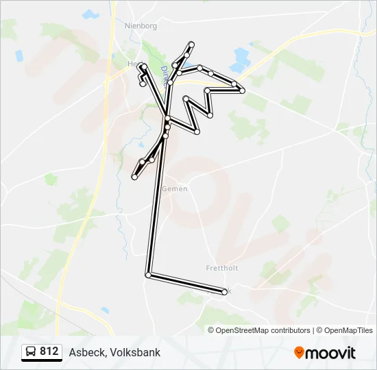 812 Bus Line Map