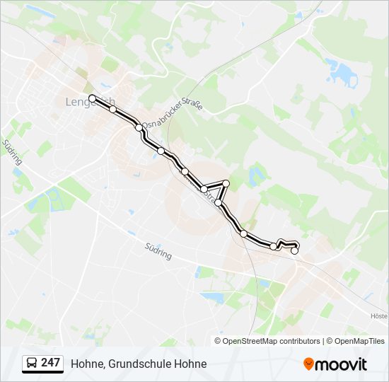 247 bus Line Map