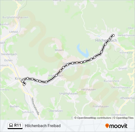 Buslinie R11 Karte
