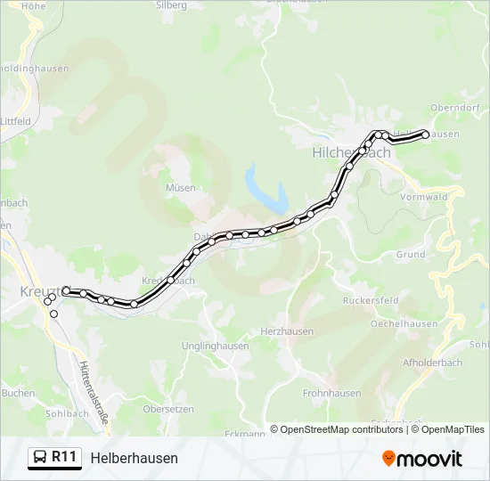 R11 Bus Line Map