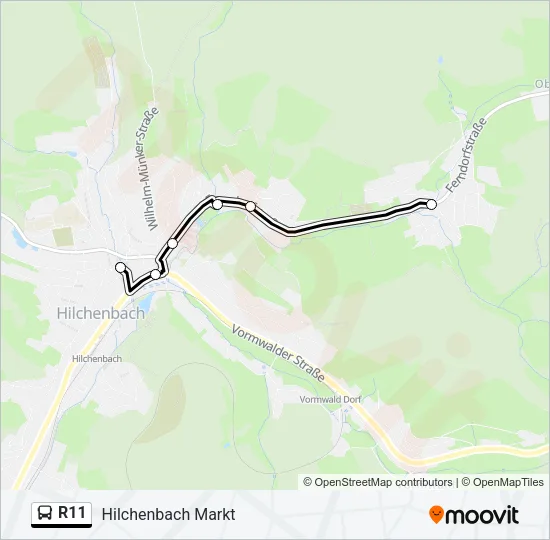 R11 Bus Line Map