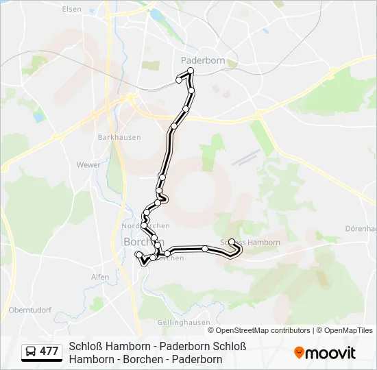 Автобус 477: карта маршрута