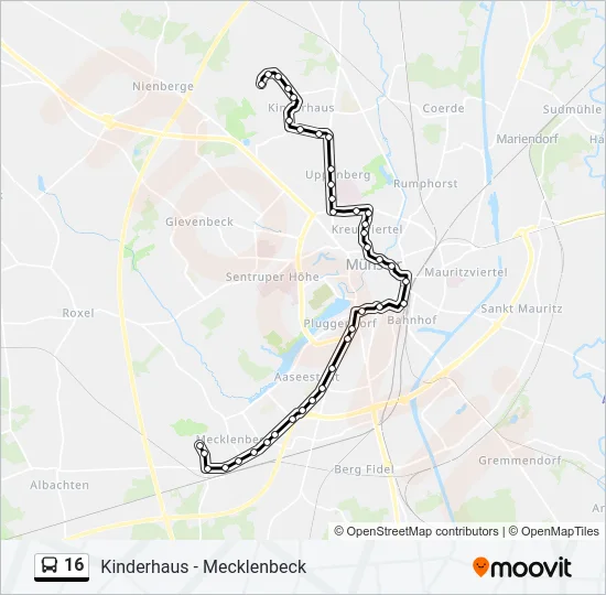 16 Bus Line Map