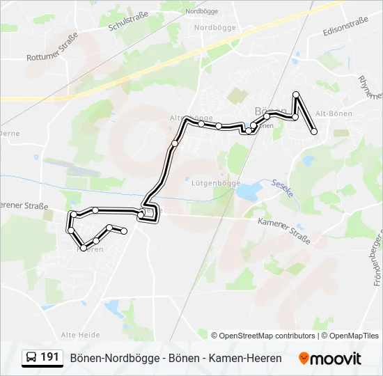 191 Bus Line Map