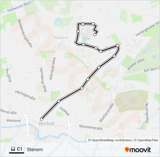 C1 Bus Line Map
